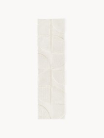 Pluizig hoogpolige loper Jade met verhoogd hoog-laag structuur