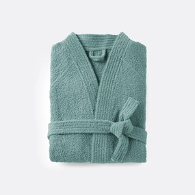 Badjas in badstof, kimono kraag, 450g/m², Haxel