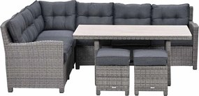 Garden Impressions Jaru lounge dining set 5-delig links - light teak vironwood