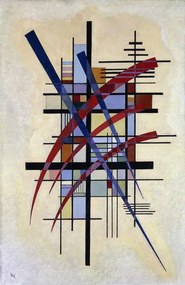 Kandinsky, Wassily - Kunstdruk Zeichen mit Begleitung, 1927, (26.7 x 40 cm)