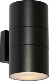 Moderne Buiten wandlamp zwart 2-lichts AR111 IP44 - Duo