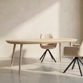 Eiken Eettafel Met Afgeronde Hoeken 260 Cm - 260 X 100cm.