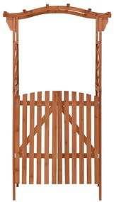 vidaXL Pergola met poort 116x40x204 cm massief vurenhout