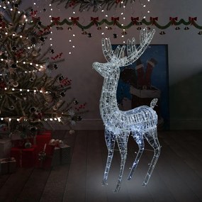 vidaXL Kerstdecoratie rendier 250 LED's koudwit 180 cm acryl