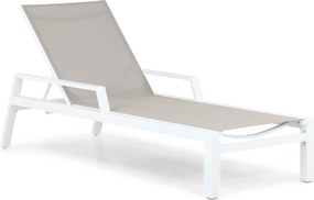 Lifestyle Garden Furniture Licata Ligbed Verstelbaar Aluminium/Textileen /Aluminium/textileen Wit
