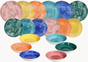 Porseleinen serviesset Madison Fiesta, 6 personen, 18-delig