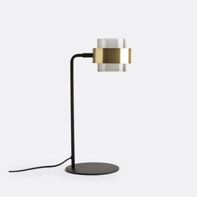 Tafellamp in glas en metaal, Botello