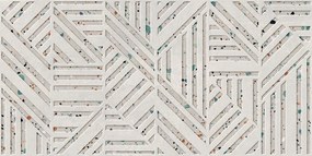 Jabo Gobi Bianco wandtegel met reliëf 60x120cm gerectificeerd