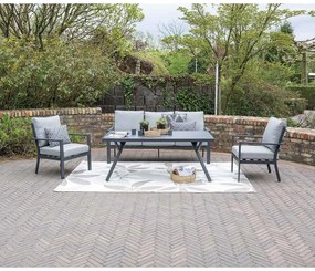 Garden Impressions Senja lounge dining set stoel-bank 4-delig - licht grijs