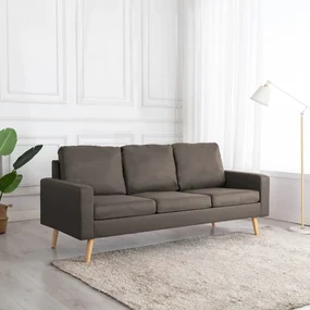 vidaXL Driezitsbank stof taupe