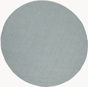 Rond laagpolig wollen vloerkleed Oksa, handgeweven