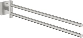Grohe QuickFix Start Cube 2-armige handdoekhouder 5,4x43,8x6,9cm supersteel