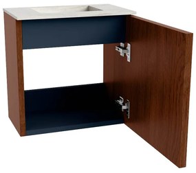 Mondiaz Joya DLux 40cm toiletmeubel ruby met wastafel faye midden zonder kraangat opalo