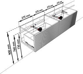 Mondiaz Kurve-dlux 150cm badmeubel dusk met 2 lades en wastafel stor small dubbel 2 kraangaten ostra