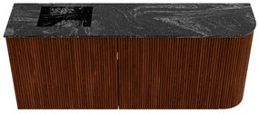 Mondiaz Joya DLux 100cm toiletmeubel ronding rechts ruby met wastafel faye links 1 kraangat lava