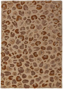 Handgetuft hoog-laag viscose vloerkleed Leopard Print