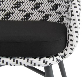 Tuinset 6 personen 260 cm Wicker Zwart Lifestyle Garden Furniture Crossway/Trente