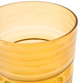Gele doorzichtige glazen vaas, Sunira