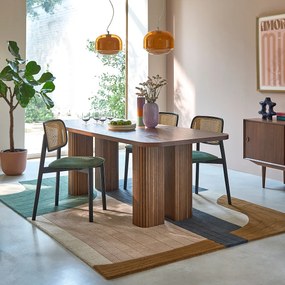 Set van 2 stoelen in beukenhout en vlechtwerk, Rivio