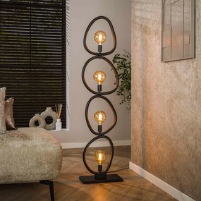 Vloerlamp Organisch Zwart Metaal