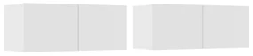 vidaXL Tv-meubels 2 st 80x30x30 cm bewerkt hout wit