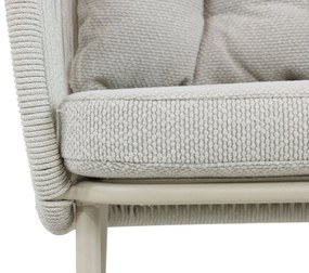 Tuinset 6 personen 150 cm Aluminium/rope Taupe Santika Furniture Santika