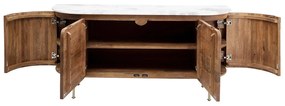 Kare Design Grace Dressoir Mangohout En Marmer - 160x45x78cm.