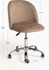 Vint fluwelen bureaustoel