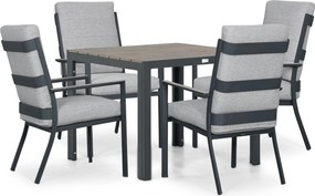 Tuinset 4 personen 929 cm Aluminium Grijs Lifestyle Garden Furniture Lecce/Young