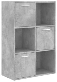vidaXL Opbergkast 60x29,5x90 cm bewerkt hout betongrijs