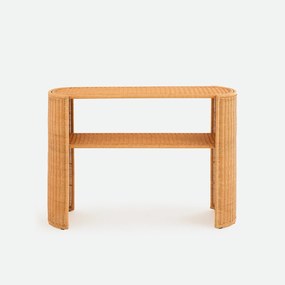 Wandtafel van gevlochten rotan, met twee bladen, JOEMA