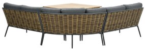 Garden Impressions San Vito lounge dining set 4-delig - donker grijs