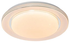 Plafondlamp wit 38 cm incl. LED met afstandsbediening - Jochem Modern rond Binnenverlichting Lamp