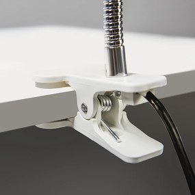 Design klemspot wit met flexarm GU10 50mm - Egg