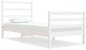 vidaXL Bedframe massief grenenhout wit 90x190 cm 3FT Single