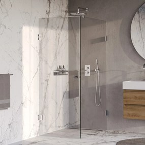 Brauer Void Carving profielloze douchecabine 80x120cm chroom