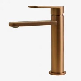 Alameda Messing Wastafelkraan ↑20 Cm & Roze Goud Geborsteld - Sklum