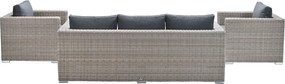 Garden Impressions Tennessee loungeset 4-delig vintage willow - texfiber