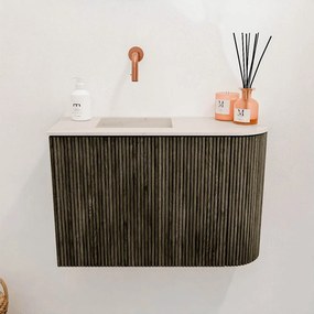 Mondiaz Joya DLux 60cm toiletmeubel ronding rechts shadow met wastafel faye links zonder kraangat meli