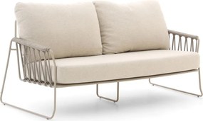 + 15% kassakorting | Loungebank Tuin Tierra Outdoor | Gecoat Metaal | 2 personen | Tuinbank Beige | 182cm | Incl. kussens | Kees Smit Tuinmeubelen