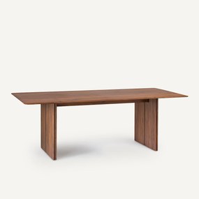 Tafel in massief notenhout en fineer L220 cm, Minela