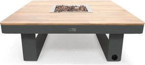 Happy Cocooning Horizon 95 Vuurtafel - 95x95x24 cm - Smokey Anthracite - Acaciahout