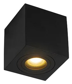 Moderne vierkante badkamer spot zwart - Capa