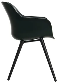 Hartman Sophie Studio dining armstoel - Night Green - Alu poot