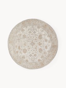 Rond handgeweven chenille vloerkleed Loire