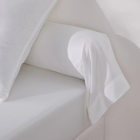 Effen satijnen katoenen bolsterovertrek, 153 draden, Opale