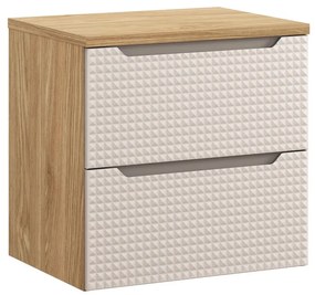 Comad Luxor Beige badmeubel 60cm met 2 lades en wastafelblad