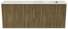 Mondiaz Joya DLux 100cm toiletmeubel dusk met wastafel faye rechts zonder kraangat frappe