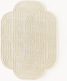 Wollen vloerkleed Koli met hoog-laag effect