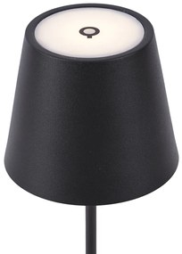 Moderne tafellamp zwart 37cm incl. LED dimbaar IP54 oplaadbaar - Topi Modern IP54 rond Binnenverlichting Lamp